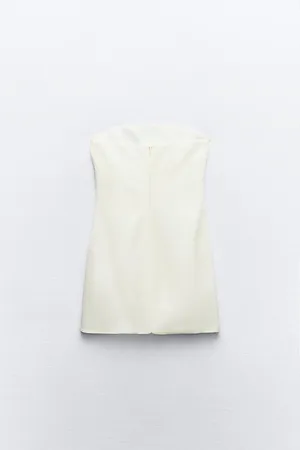 ZARA NWT White ORGANZA FLORAL DRESS. Size Small thumbnail 7