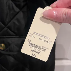 St. John's Bay Black Quilted Vest with Gold Accent thumbnail 4