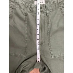 Madewell Green Utility‎ Pants Size 27 High Rise Cotton Straight Leg thumbnail 8
