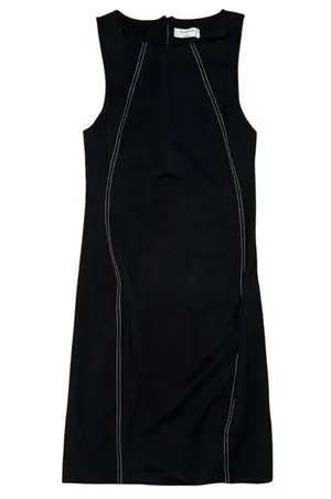 Aritzia Babaton black mini dress white stitching women’s size 2 thumbnail 1