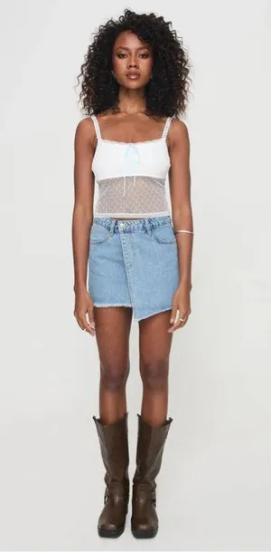 Princess polly TADEO LACE CAMI TOP WHITE thumbnail 2