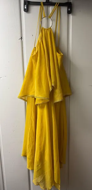 ASOS High Neck Yellow Dress thumbnail 1