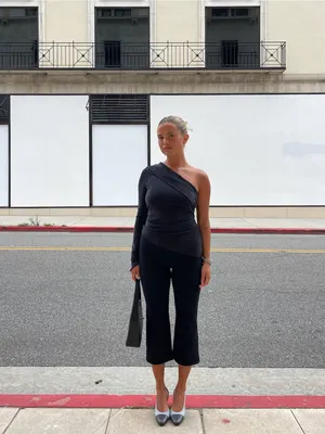 New Djerf Avenue Midnight One Shoulder Top Ash thumbnail 10