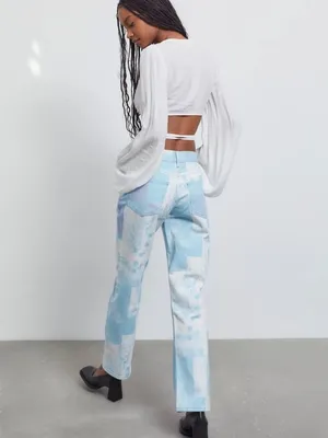 BDG Urban Outfitters Cowgirl Jeans Size 24 Renaissance Print Low Rise Whimsigoth thumbnail 2