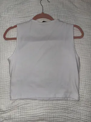 ZARA White Crop Top thumbnail 2
