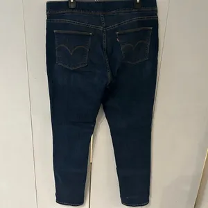 Levi's Dark Blue Skinny Women's Jeans elastic waist thumbnail 7