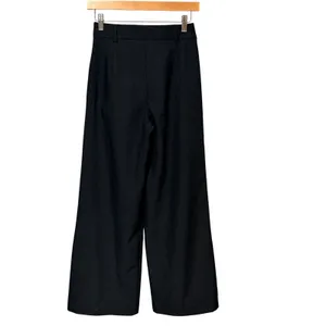 Princess Polly Archer Pants Black High Waisted Wide Leg Pleated Trousers Size 2 thumbnail 2