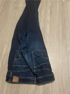 American Eagle Outfitters Dark Blue Skinny Jeans thumbnail 4