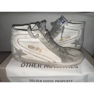 New Golden Goose Slide Classic White Gray Sneakers Size 10 thumbnail 5