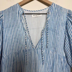 Emerson Fry India Collection Women‎ Isla Dress M/L Blue Stripe Organic Cotton thumbnail 10