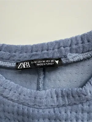 Zara Quilted Cropped Sweatshirt Size Medium thumbnail 7