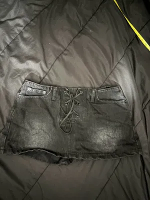 Amethysta Denim Skort Black PRINCESS POLLY thumbnail 2