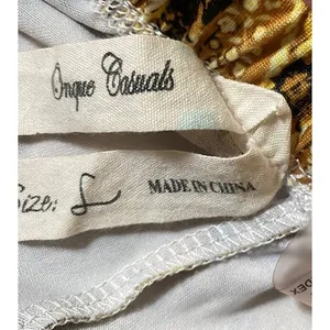 Onque Casuals Yellow Black White Paisley Abstract Lounge Pants Size Large L thumbnail 7