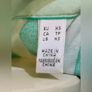 Women’s striped maxi shirt dress in green in size XS pit to pit 17” thumbnail 8
