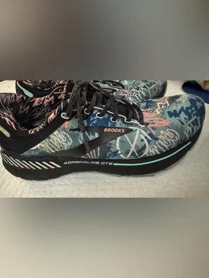 Brooks Adrenaline GTS 22 Running Shoes Black Yucca Flamingo Pink Womens Sz 10 thumbnail 10