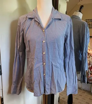 Gap Large Blue Gingham Top thumbnail 1