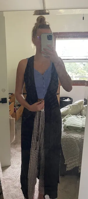 Black swim suit cover up thumbnail 1