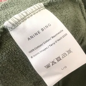 Anine Bing Sport Tyler Sweatshirt Artichoke Green Collegiate Lettering Large thumbnail 7