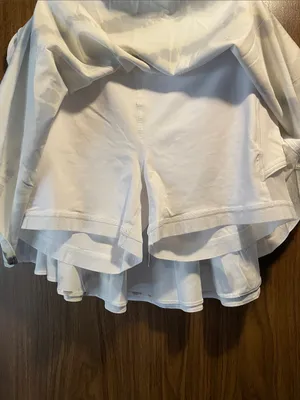 lululemon athletica White Circle Skirt with Gray Tie-Dye Accents thumbnail 4
