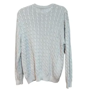 John Galt Brandy Melville Light Blue Cable Knit Crew Neck Sweater Womens thumbnail 2