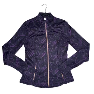 Lululemon Forme Baroque Deep Zinfandel Print Full Zip Jacket‎ Women's Size 8 thumbnail 4