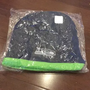 Seahawks Blue Knit and Fleece Cap thumbnail 3