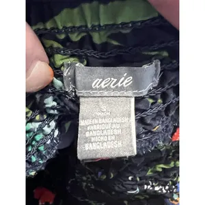 Aerie Pants‎ Women’s Size Small Blue Red Floral Polyester Pockets Lounge thumbnail 4