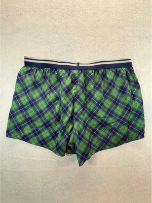 Aerie Women’s Small Green Navy Plaid Boxer Shorts Elastic Waist Lounge thumbnail 6