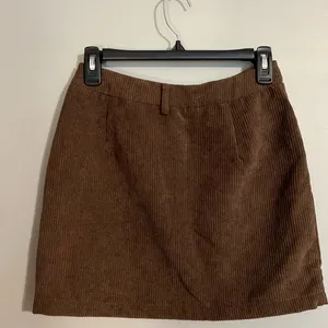 SHEIN Chocolate Corduroy Skirt thumbnail 2