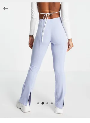 lavender blue flare pants thumbnail 2