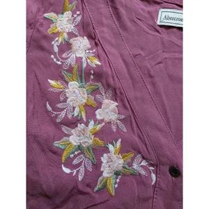 Abercrombie & Fitch Dress Womens Flutter Sleeve Pink Floral Button-UP Size XS thumbnail 3