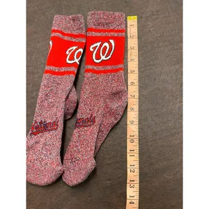 MLB Washington Nationals‎ Crew Socks Calf Height Red White Size 6-12 thumbnail 3