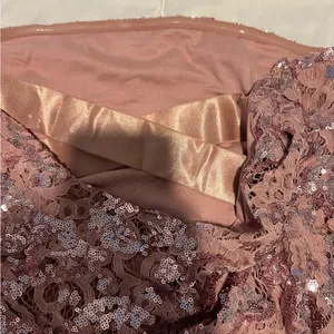 Free People Night Gaze Mini Sequin Fit & Flare Dress Blush Pink large - NWOT thumbnail 8