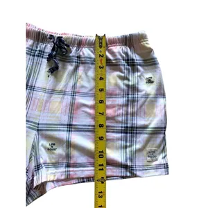Life is Good Pajama Set Womens Large Pink Plaid Love Paw Print Loungewear Preppy thumbnail 6