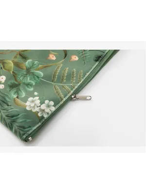 NEW Floral 2 Pk Soft Velvet Tote Bag & Makeup Pouch Reusable Grocery Bag thumbnail 7