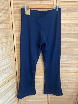 PINK by Victoria Secret Navy Winter Flare Leggings pull on pants NWT woman’s XL thumbnail 3