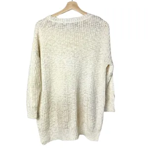 Boutique POL White‎ Crew Neck Relaxed Fit High Low Knit Sweater S thumbnail 3