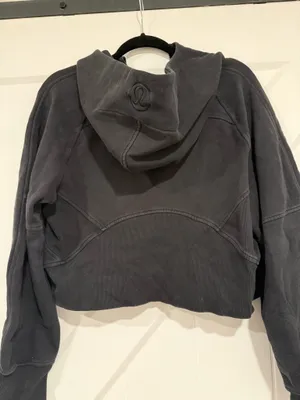 Lululemon Black Cropped Scuba Hoodie Half-Zip thumbnail 3