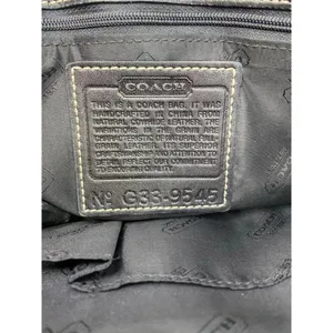 Coach Black Medium Leather Handbag thumbnail 10