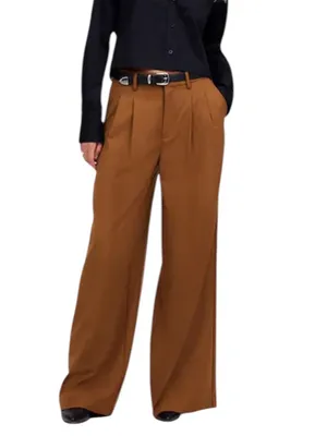 Madewell Wool Blend The Harlow Superwide-Leg Trouser Pant Camel Size 4 thumbnail 14