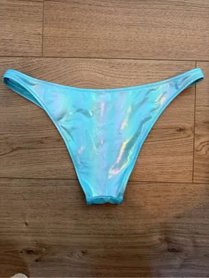 Aerie Metallic Low Rise Cheeky Bikini Bottoms S thumbnail 5