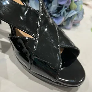 Easy street black patent faux leather slingback dress heels size‎ 9 thumbnail 4