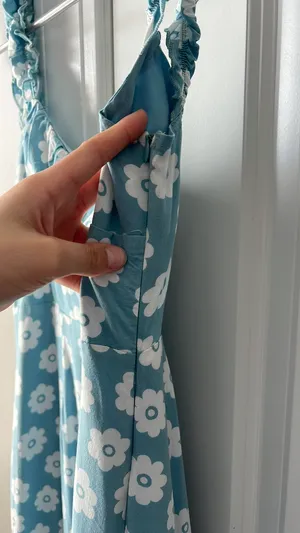 Altar'd State XS blue flower dress thumbnail 8