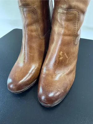 Frye Parker Tall Cognac Brown Leather Mid-Heel Knee Boots thumbnail 8