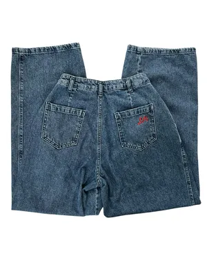 Damson Madder Revolve Women’s Sailor High Waisted Wide Leg Vintage Blue Jeans thumbnail 7