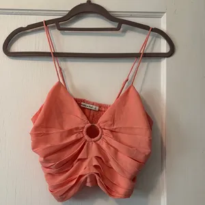 Abercrombie Coral Ruched Tank Top thumbnail 1
