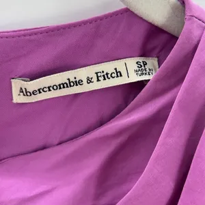 Abercrombie & Fitch Purple High Neck Drape Fall Wedding Guest Midi Maxi Dress PS thumbnail 6