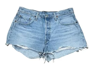 Levi's 501 Women's Cutoff Denim Shorts Blue Size 32 Casual Summer thumbnail 1