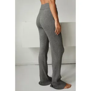 Free‎ People Ribbed Sweater Pants Pants Gray M Cozy Comfy thumbnail 2