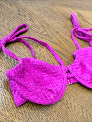 Abercrombie & Fitch Tie-Strap Underwire Bikini Top XXS NWOT thumbnail 7